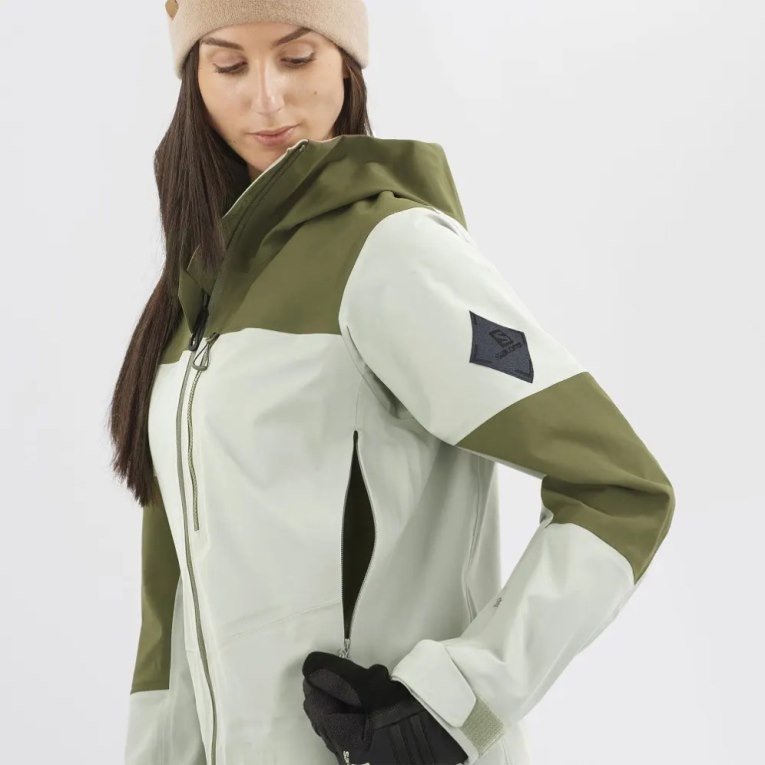 Chaquetas De Esquí Salomon Stance 3L Mujer Verde Menta Verde Oliva | MX UWID603